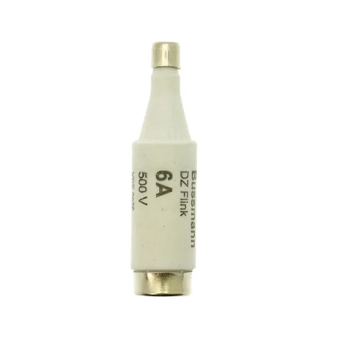 Eaton Sicherungseinsatz Nieders. FUSE 6A DI#6D16Q - Zuverlässiger Sicherungseinsatz von Eaton mit 6A für den professionellen Einsatz. Geeignet für 500V, kompakte Baugröße und flinkes Auslösverhalten garantieren Sicherheit in elektrischen Anwendungen.