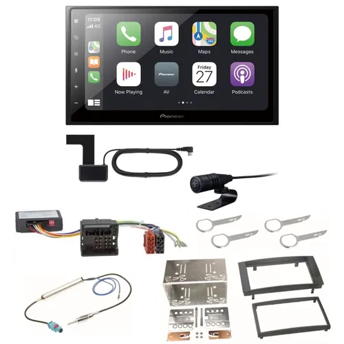 Pioneer SPH-DA250DAB Bluetooth Autoradio USB MP3 DAB+ Einbauset für Touareg 7L
