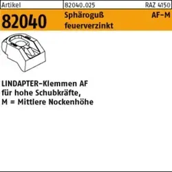 Lindapter Klemmen ART 82040 Sphäro-Guß AF MM 20 feuerverzinkt, mittel S