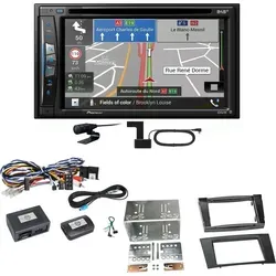 Pioneer AVIC-Z730DAB Navigation Bluetooth Einbauset für Mercedes W211 CLS W219 - Einbau-Navigationsgerät mit 6,2 Zoll Touchscreen, Bluetooth und 3D Kartenansicht – perfekt für Mercedes W211 und W219. Genießen Sie MP3-Wiedergabe und integriertes Radio für ultimativen Fahrkomfort.