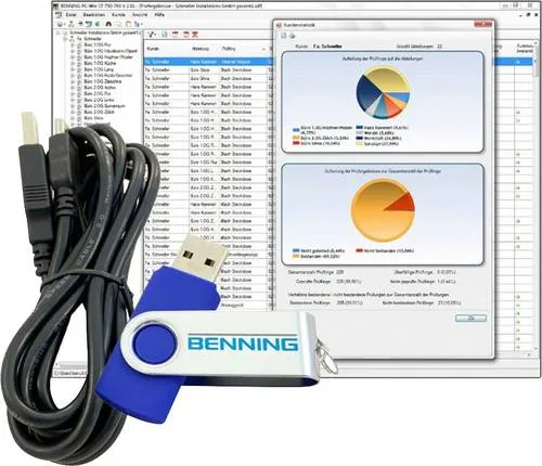 Benning 047002 Software PC-WIN ST 750-760 - Software zur Analyse und Auswertung von Messdaten, ideal für Fachleute im Elektrobereich.