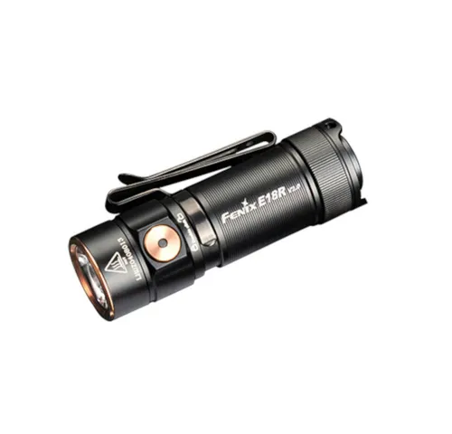 Fenix E18R V2.0 Black Special Edition - Mini-Taschenlampe - Taschenlampen mit 1200 Lumen und einer Reichweite von 146 m, ideal für Outdoor-Abenteuer. Mit magnetischer Endkappe und Mondlicht-Modus für vielseitige Nutzung.