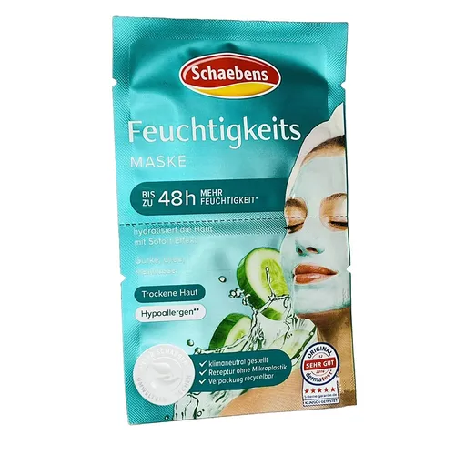 Schaebens Feuchtigkeitsmaske - Feuchtigkeitsmaske für das Gesicht, ideal zur intensiven Pflege und Hydratation der Haut. Mit geprüfter Qualität für ein erfrischendes Hautgefühl.