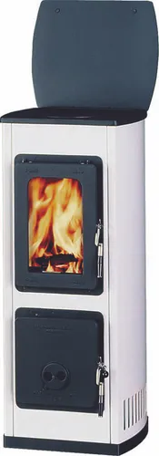 Thorma Dauerbrandofen Milano II - 5 kW Werkstattofen in Weiß - Kaminofen Milano II mit 5 kW, ideal für Räume bis 50 m², sorgt für effiziente und langanhaltende Wärme.