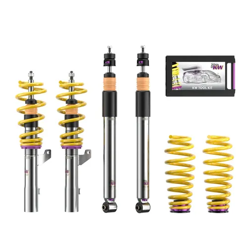 KW Gewindefahrwerk V3 352100AY für AUDI Q2 - Hochwertiges Gewindefahrwerk von KW für AUDI Q2, individuell einstellbar für optimales Fahrverhalten und Fahrkomfort. Made in Germany.