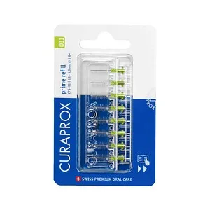 Curaprox Cps 011 prime Interdentalbürsten Refill - Zahnpflegeartikel: Ultradünne Interdentalbürsten für effektive Reinigung der Zahnzwischenräume, verhindern Zahnprobleme und bieten eine bessere Gängigkeit.
