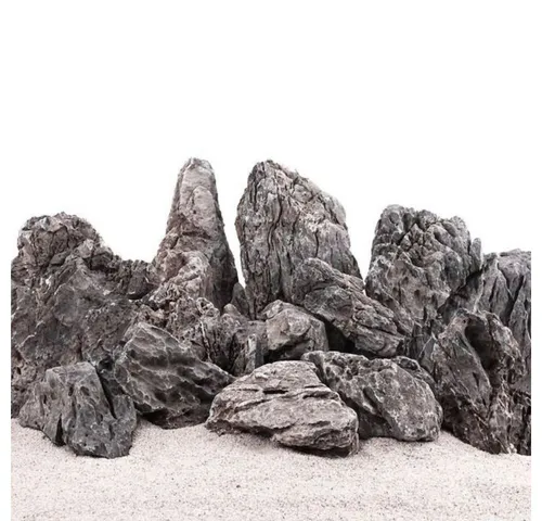 Aquaone Natursteine für Aquarien, 20kg Mix S bis XXL - Ideal für Aquascaping: Seiryu Steine mit zerklüfteter Struktur für beeindruckende Landschaften im Aquarium. Perfekt für Kombinationen mit Pflanzen und Wurzeln.