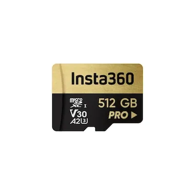 INSTA360 microSDXC 512GB V30 A2 U3 - 512 GB MicroSD-Karte für blitzschnelle Datenübertragung, ideal für 4K-Videoaufnahmen und anspruchsvolle Anwendungen.