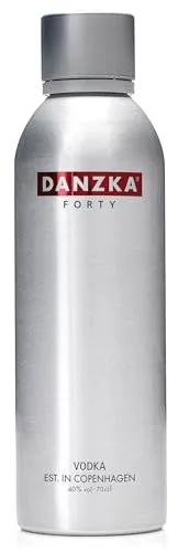 Danzka Original Premium Wodka 700ml - Wodka ohne Geschmack in markanter Aluminiumflasche, skandinavisches Design aus Dänemark - ideal für besondere Anlässe.