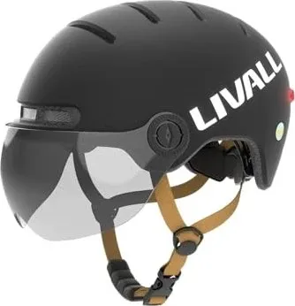 Livall L23 City Helm mit Visier - Matt Schwarz L (57-61 cm) - Fahrradhelm mit integriertem Visier für optimalen Schutz und Sicht bei Stadtfahrten, ideal für sicheres Radfahren in urbanen Umgebungen.