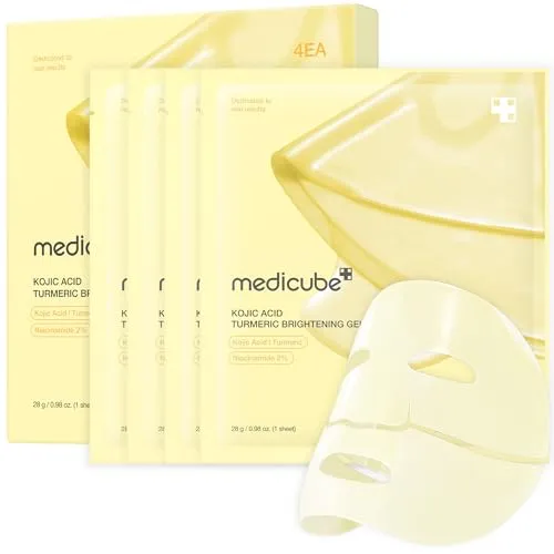Medicube Kojic Acid Turmeric Brightening Gel Mask - Gesichtsmasken für einen strahlenden Teint – die Gelmaske vereint aufhellende Pflege mit intensiver Feuchtigkeit und ist ideal für alle Hauttypen.