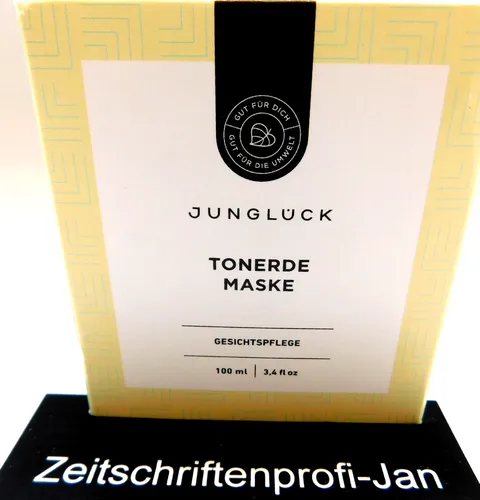 JUNGLÜCK TONERDE MASKE - Entzündungshemmend für alle Hauttypen - Gesichtsmasken mit Bio Aloe Vera und 1% Zinc PCA für effektive Behandlung von Mitessern und Neurodermitis. Ideal für gesunde, reiner Haut.