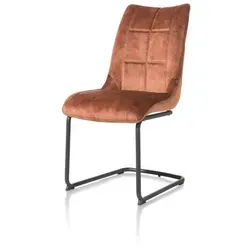 Henders & Hazel Mischa Esszimmerstuhl Swing + Handgriff Stoff Karese/Metallgestell - Schwarz