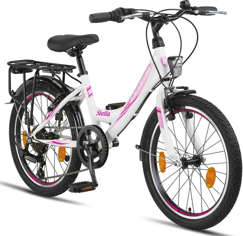 Licorne Bike Stella Premium City Bike 20 Zoll - 6 Gang Shimano, ideal für Damen und Herren, modernes Design mit StVZO-konformer Beleuchtung und 30 Tage Geld-zurück-Garantie