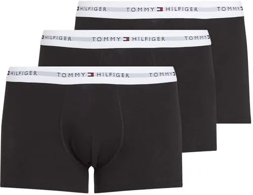 Tommy Hilfiger Underwear Boxer TRUNK 3 PACK - Boxer anliegend, im praktischen 3er-Pack mit kontrastfarbenem Logobund für optimalen Tragekomfort und modernen Look.