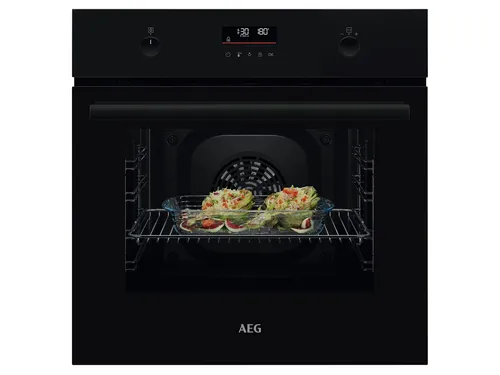 AEG BPK53516XB Pyrolyse Backofen Schwarz - Backofen mit 9 Funktionen und pyrolytischer Selbstreinigung: Rückstände werden bei Hitze zu Asche. Ideal für Multilevel Cooking mit gleichmäßigen Backergebnissen.
