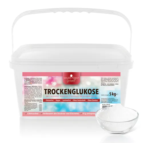 Trockenglukose 5 kg Glucose Pulver Glycose Likörzucker Süße Bindemittel Eiscreme