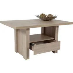 Couchtisch Ulli Sonoma Eiche - Stylischer Funktionscouchtisch mit Ablage und Schubkasten, ideal für Ihr Wohnzimmer. Maße: ca. B 104,5 x T 67 x H 55 cm. Hochwertige Sonoma Eiche sorgt für eine zeitlose Optik.