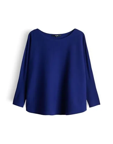 someday Damen Pullover TIRAJA | Oversized Feinstrickpullover Electric Blue, Größe 36 - Stylischer oversized Feinstrickpullover im Cape Stil für einen modernen Look. Hergestellt aus hochwertigem Lenzing Ecovero Material für angenehmen Tragekomfort und Langlebigkeit. Ein Must-Have für jede Garderobe!