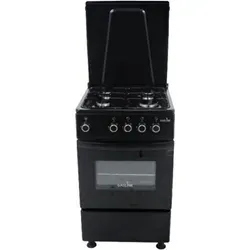 Gasline Gas Standherd 50cm mit Thermostat SHGG5050THTB - Gasherd mit 4 Kochstellen und 50L Backofen, ideal für Camping und Garten. Ausgestattet mit Vollzündsicherung und leicht zu reinigendem Innenraum.