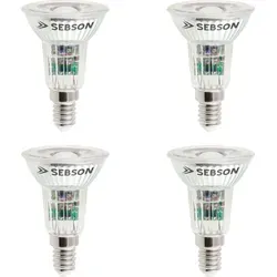 4x LED Lampe E14 warmweiß 5W / 50W Leuchtmittel Strahler Spot COB 230V SEBSON