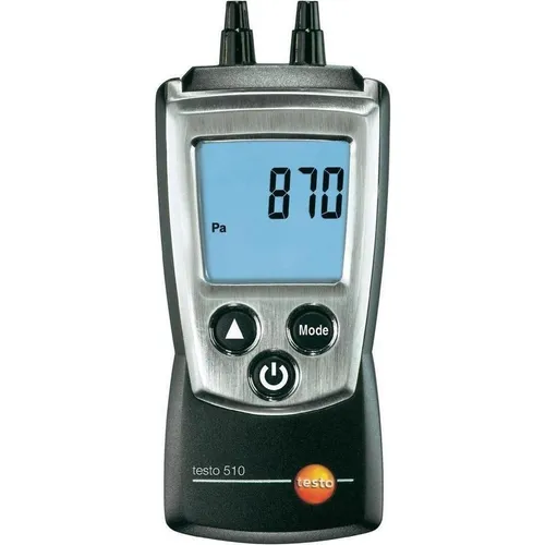 Testo 510 Set - Differenzdruckmessgerät für Gasmelder - 0-100hPa Strömungsmessung, ideal für SHK-Wartungsarbeiten. Praktischer Magnet für einfaches Handling und vielseitige Einsatzmöglichkeiten.