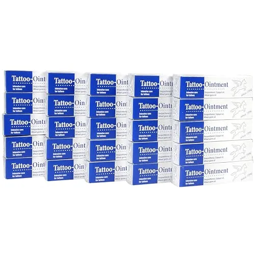 Pegasus Pro Tattoo-Creme, 25er Set, je 25g, Tägliche Pflege & Aftercare für Intensiven Tattooschutz, Feuchtigkeitsspendend mit Cajeputöl, Mit Weizenkeimöl und Dexpanthenol, Made in Germany