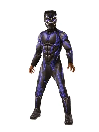Rubie's Luxuskostüm Black Panther für Kinder - Offizielles Marvel-Kostüm für Kinder (Größe S, 3-4 Jahre) mit gepolstertem Overall und Maske – perfekt für Halloween und Rollenspiele!