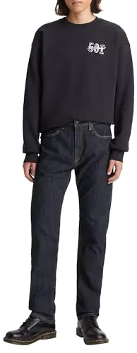 Levi's Herren 505 Regular Fit Straight Jeans - Dark Rinse, 32W / 32L - Jeans mit geradem Bein und bequemer Passform, gefertigt aus einem leichten Stretchmaterial für ganztägigen Komfort und Bewegungsfreiheit.