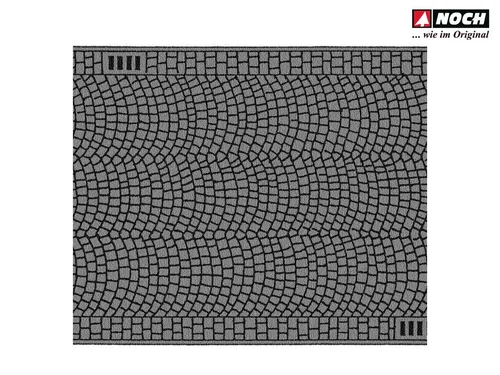 NOCH 34222 Spur N Kopfsteinpflaster 100 x 4 cm