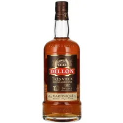 Dillon V.S.O.P. Très Vieux Rhum Agricole 43% Vol. 0,7l - Hochwertiger Rum Agricole aus frisch gepresstem Zuckerrohrsaft, mindestens vier Jahre gereift für eine sanfte, ausgewogene Struktur und komplexe Aromen. Ideal für puren Genuss oder Cocktails.