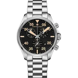 Hamilton Khaki Aviation Pilot Air Race Chrono Quartz 44mm H76722131 - schwarz,Stahl - 44mm