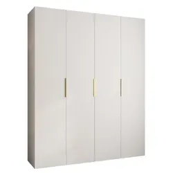 ABIKS MÖBEL Drehtürenschrank COMO 4 Schlafzimmerschrank mit Kleiderstange und Regalen 200 cm x 245.5 cm x 40 cm