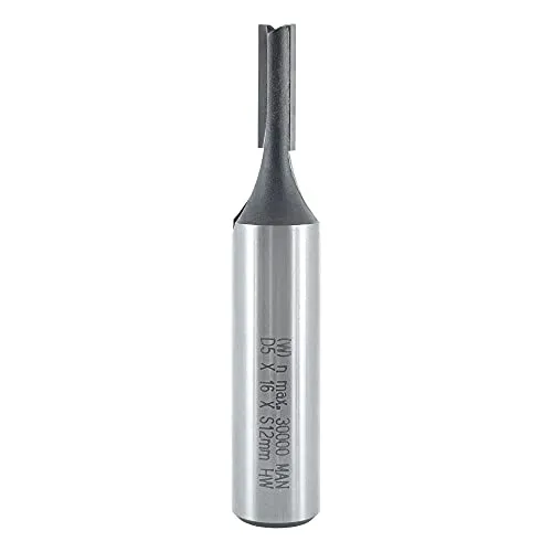 ENT 10507 Nutfräser HW 5mm - Präzisionswerkzeug - Präziser Nutfräser mit Hartmetall-Schneiden, ideal für Nuten, Falzen und Langlochfräsen in Holz. Für Handoberfräsen und CNC-Maschinen geeignet, sorgt er für saubere, ausrissfreie Kanten.