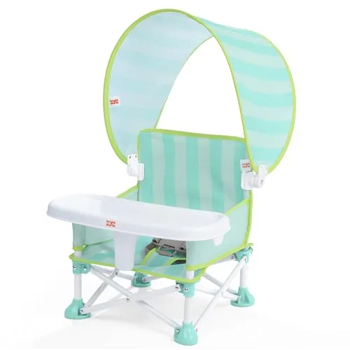 Bright Starts Tragbarer Cabana-Kindersitz Booster Seat – Ideal für Unterwegs - Der tragbare Booster Seat von Bright Starts bietet Ihrem Kind überall einen bequemen Platz. Mit Sonnenschutz und leichtem Design ist er perfekt für Ausflüge ins Freie. Zusammenklappbar und einfach zu transportieren!