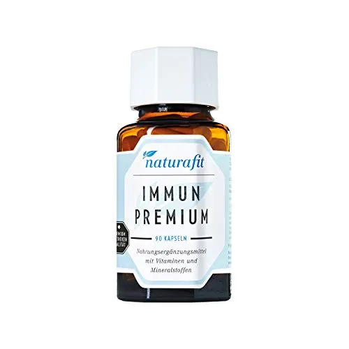 Naturafit Immun Premium Kapseln 34.9 g - Arzneimittel zur Unterstützung des Immunsystems mit hochdosierten Vitaminen, Mineralstoffen und natürlichen Extrakten für effektiven Schutz, besonders in der Erkältungszeit.