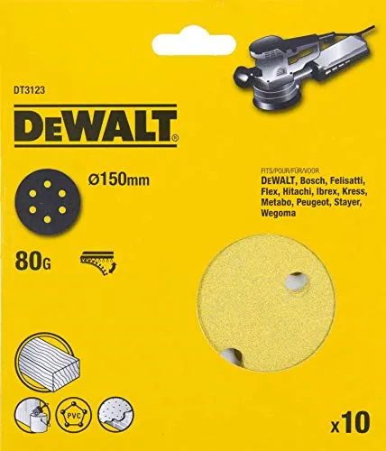 DeWalt DT3123-QZ - Discos para lijadoras rotorbitales de 150 mm