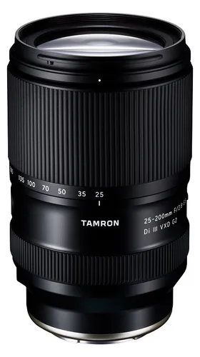 Tamron 25-200mm f2,8-5,6 Di III VXD G2 für Sony E-Mount - Vielseitiges All-in-One-Zoomobjektiv für Sony E-Mount. Ideal für kreative Fotografie mit flexibler Brennweite und hervorragender Bildqualität.
