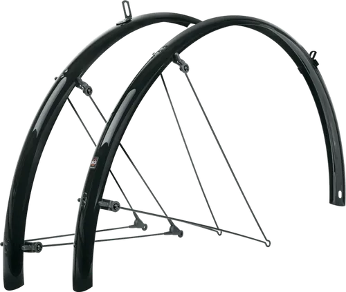 SKS Germany Bluemels Basic 28'' Schutzblech Set - Schwarz - Fahrradschutzbleche, optimales Wetterschutz für dein Fahrrad mit einfachem Montage-System und robustem Design.