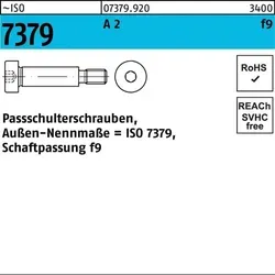 ISO 7379 Pass-Schulterschraube M12x50 Edelstahl A2 - 25 Stück - Hochwertige Pass-Schulterschraube aus Edelstahl A2, ideal für präzise Verbindungen in Maschinenbau und Konstruktion. Lieferung in praktischer 25er Verpackung.