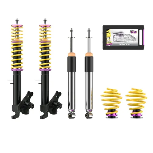 KW Gewindefahrwerk V3 für BMW 2.5-3.2 COUPE [E9] | 35220054 - Hochwertiges Gewindefahrwerk zur individuellen Tieferlegung und optimalen Fahrverhalten. Ideal für BMW E9, sorgt für sportliche Fahrdynamik und Anpassungsfähigkeit.