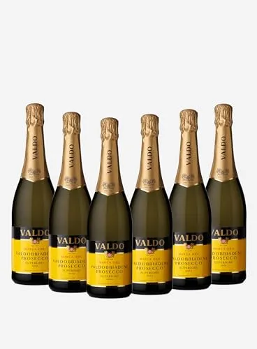 6er Vorteils-Weinpaket - Marca Oro Valdobbiadene Prosecco Superiore DOCG - Valdo - Prosecco Spumante aus Venetien, elegant im Geschmack mit Aromen von tropischen Früchten. Der meistverkaufte Prosecco Italiens - ideal für besondere Anlässe!
