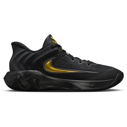Nike GIANNIS IMMORTALITY 4 Basketballschuhe Herren – Schwarz/Mettallic Gold, Größe 42 - Hochwertige Basketballschuhe mit Kunstleder- und Textil-Obermaterial; bieten optimalen Halt durch die schlanke Fersenform und das interne Stützsystem; ideal für sportliche Einsätze.
