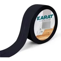 KARAT Weichsockelleiste Riga 19 x 19 mm PVC Kantenschutz Zuschneidbar Selbstklebend Acrylband Schwarz 15 Meter