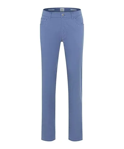 Brax Herren Five-Pocket-Hose Style CADIZ RIVIERA, Blau, Gr. 36/32 - Stylische Five-Pocket-Hose im Straight Fit aus ultraleichtem Satin, ideal für einen lässigen Look und hohen Tragekomfort.