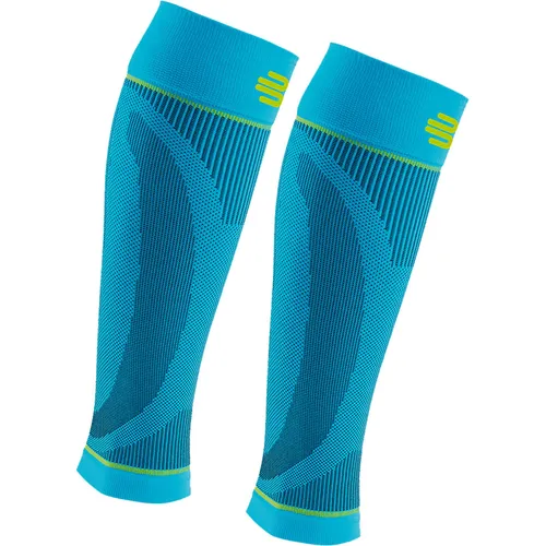 Bauerfeind Bandage Compression Sleeves Lower Leg blau M - Bandagen für Beine, atmungsaktiv und ideal für Sportarten wie Fußball, Tennis und Volleyball. Unterstützt die Muskulatur durch gezielte Kompression.