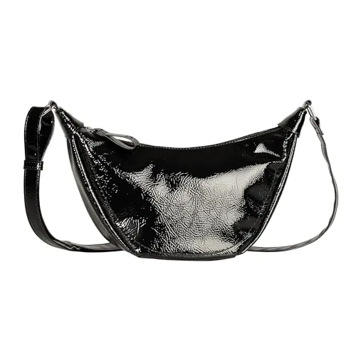 TOM TAILOR Denim Liriel Damen Umhängetasche Schwarz - Stylische mittelgroße Umhängetasche mit praktischem Reißverschluss, ideal für den täglichen Gebrauch. Flexible Tragemöglichkeiten und modernes Design bieten Platz für alles Wichtige.