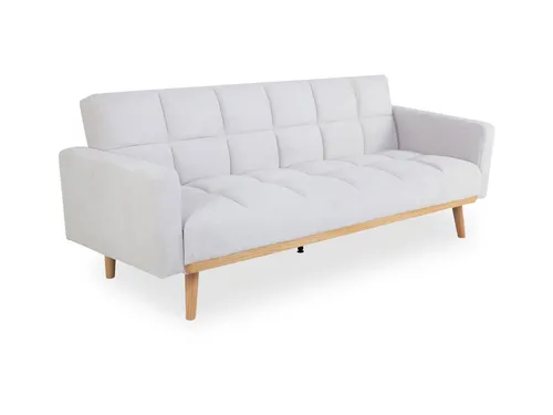 HARPER Schlafsofa HOPA - Beige, 212x84x80 cm - Sofa und Bett in einem! Das stilvolle Verwandlungssofa mit corduroy Bezug bietet Platz für bis zu 110 kg pro Sitz und ist perfekt für kleine Räume oder Gästezimmer.