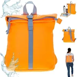 Rucksack Damen New Rebels Mart Fashion small - Spritzwassergeschützt und Praktisch - Stylischer Damenrucksack aus hochwertigem Tarpulin, spritzwassergeschützt mit praktischen Fächern. Ideal für Büro und Freizeit, inklusive Schlüsseletui.