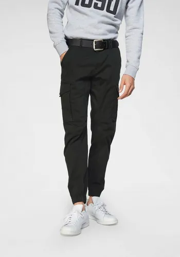 Jack & Jones Cargohose "Paul" in Schwarz, Größe W28/L32 - Wanderhosen für Herren mit extra Cargotaschen, ideal für Outdoor-Aktivitäten und Freizeit. Bequem durch 98% Baumwolle und elastischen Anteil.